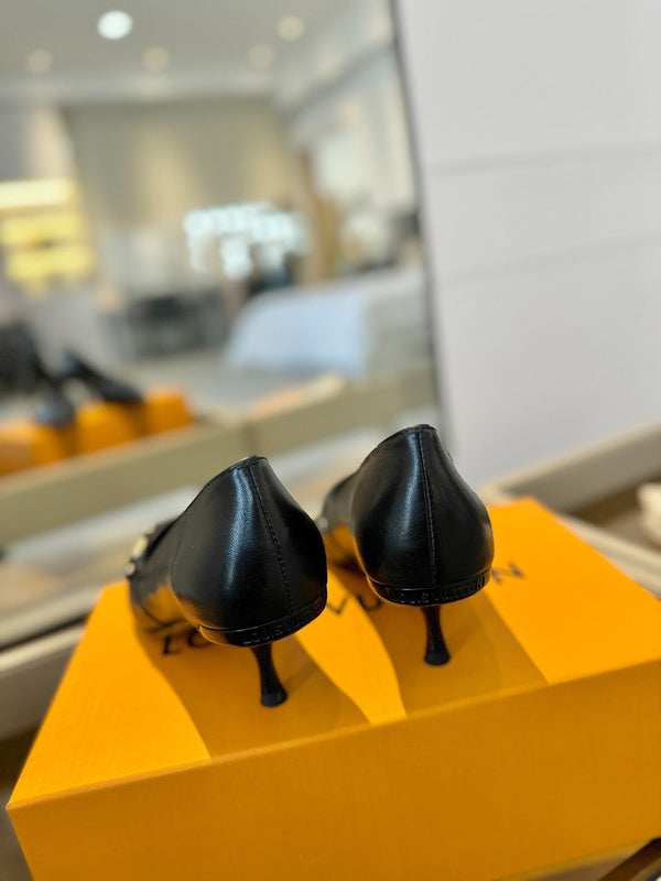 6AM 5.5cm Décolleté in pelle nera 241210