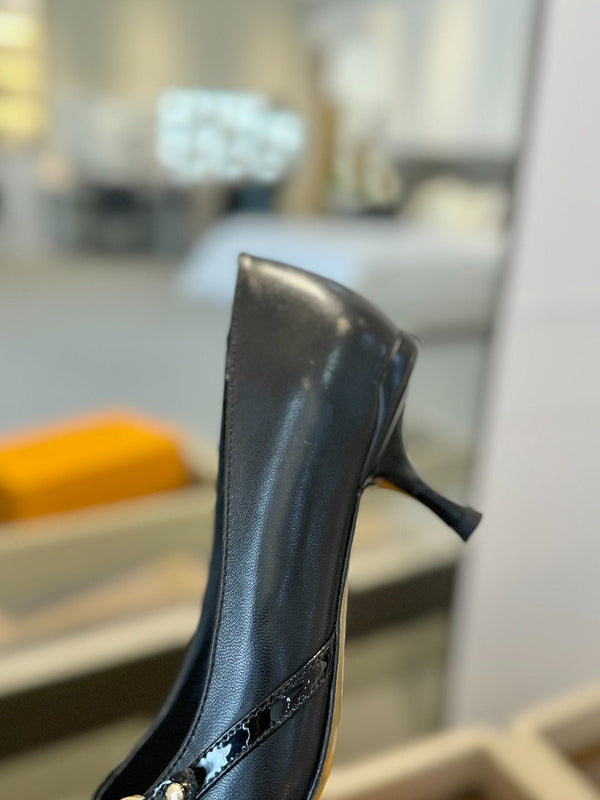 6AM 5.5cm Décolleté in pelle nera 241210