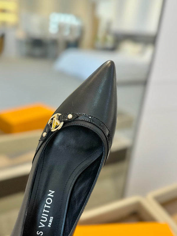 6AM 5.5cm Décolleté in pelle nera 241210