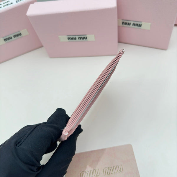 PORTA CARTE PICCOLO 10 IN PELLE DI AGNELLO ROSA SCURO