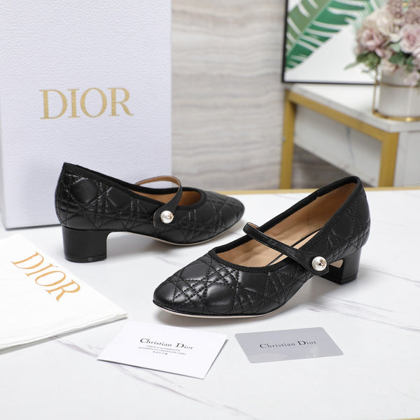 CD Ballet Pump 40mm In Black Quilted Calfskin 995268