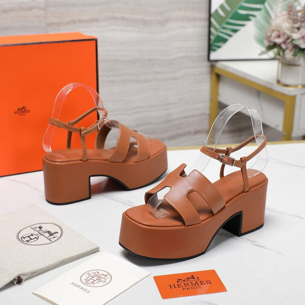 HM Jam 70 sandal In Brown Calfskin 120301