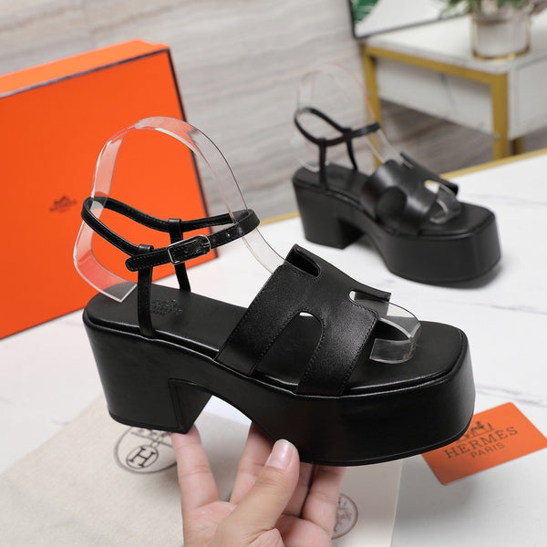 HM Jam 70 sandal In Black Calfskin 120305