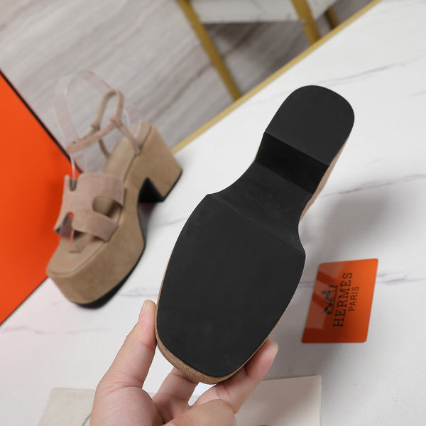 HM Jam 70 sandal In Light Brown Suede 120309