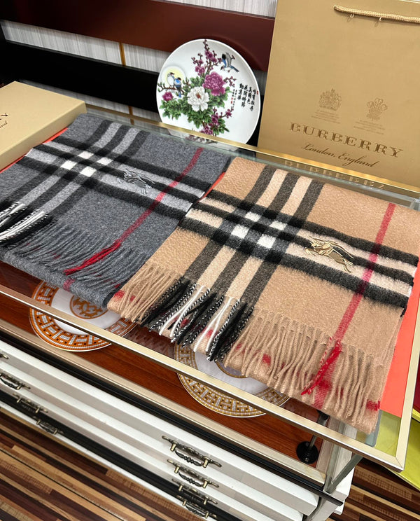 BBR Écharpe double face 180 cm cachemire beige 293003