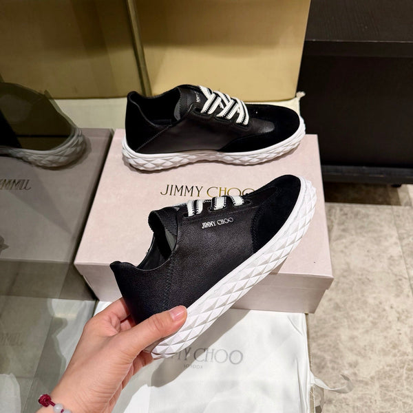 Jimmy Diamond Light Flex Sneaker Black Suede Leather 715044