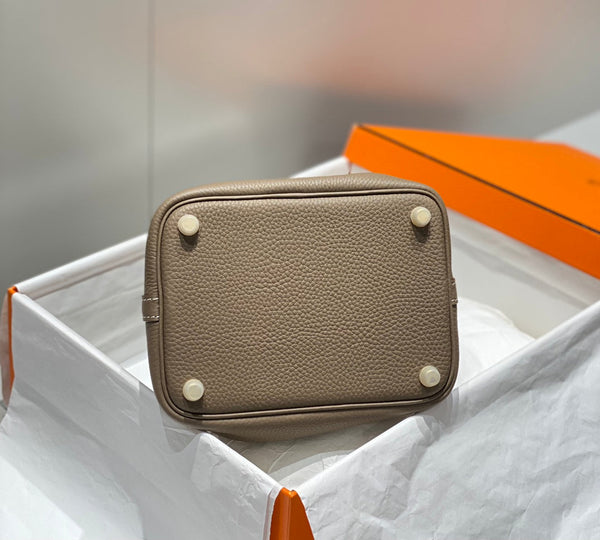 picotin lock etoupe togo leather gold hardware