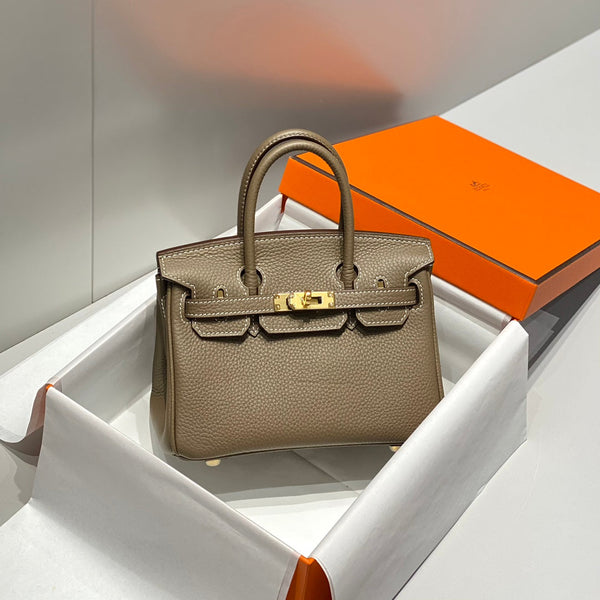 HM Birkin 20 cm Etoupe Pelle Togo Hardware Oro