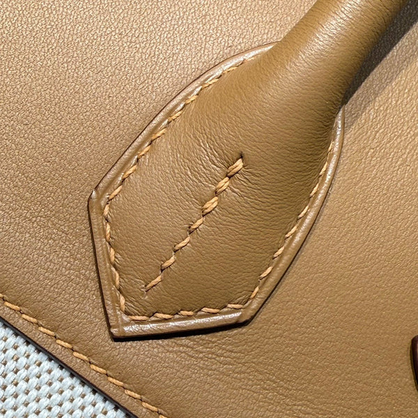 HM Birkin 30 Milkshake White mix Medium Canvas with Swift Leather Silver Hardware 237304