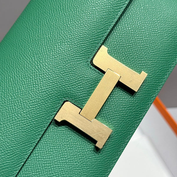 HM Constance Elan 24cm Bag Dark Green Epsom Leather Gold Hardware