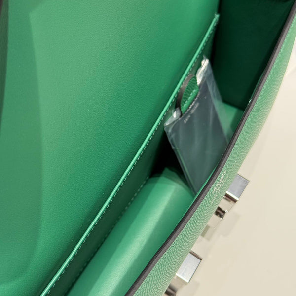 HM Constance Elan 24cm Bag Dark Green Epsom Leather Silver Hardware