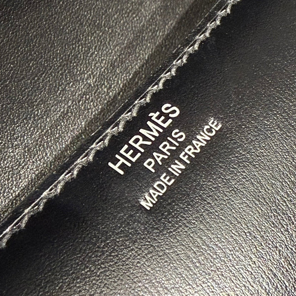 HM Constance Elan 24cm Bag Black Box Calfskin Silver Hardware