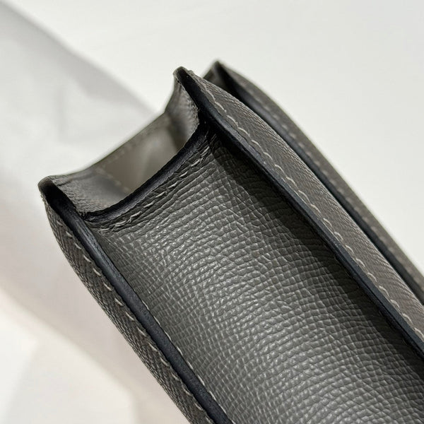 HM Constance Elan 24cm Bag Dark Grey Epsom Leather Silver Hardware