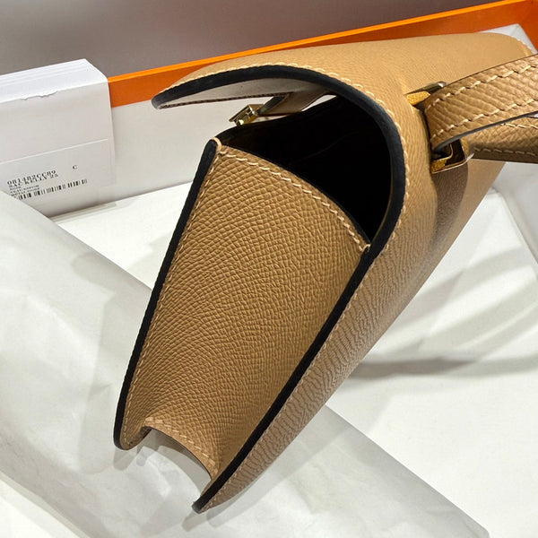 HM Constance Elan 24cm Bag Brown Epsom Leather Gold Hardware