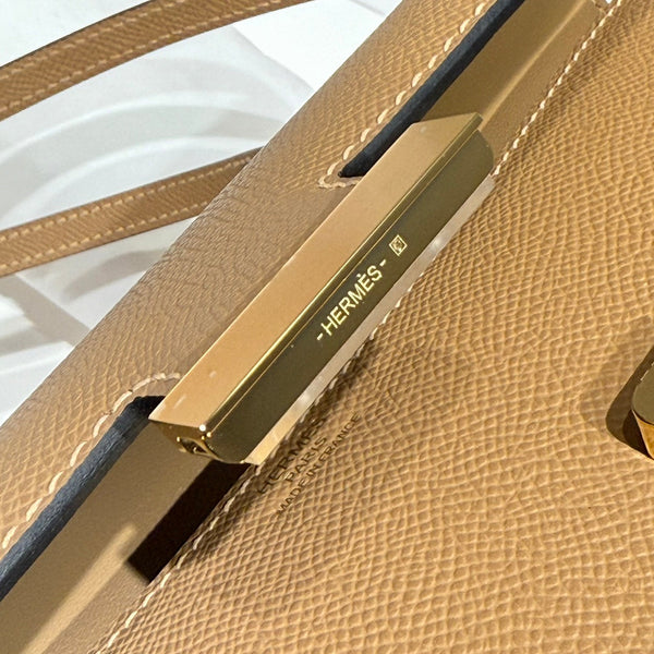 HM Constance Elan 24cm Bag Brown Epsom Leather Gold Hardware