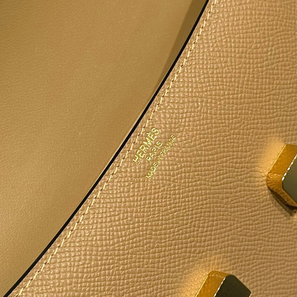 HM Constance Elan 24cm Bag Brown Epsom Leather Gold Hardware