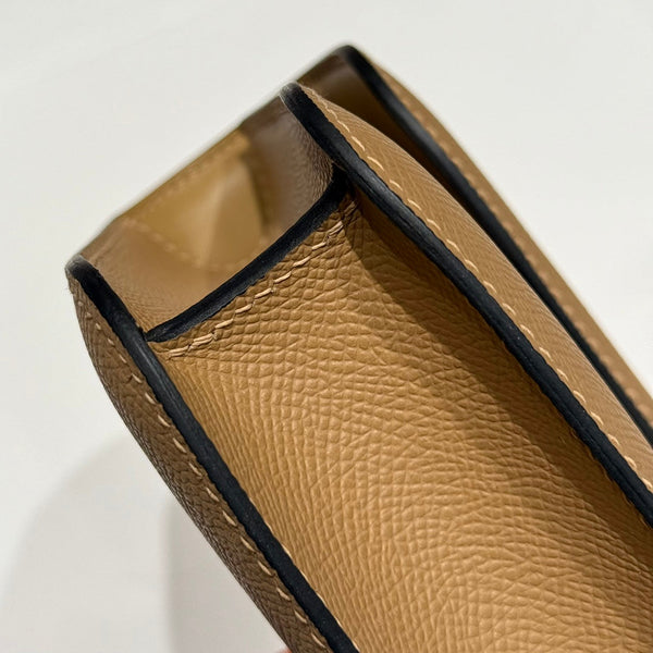 HM Constance Elan 24cm Bag Brown Epsom Leather Silver Hardware