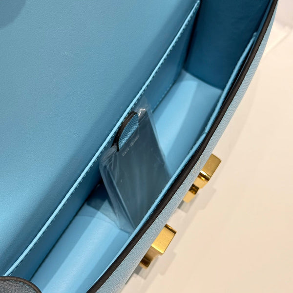 HM Constance Elan 24cm Bag Cloud Blue Epsom Leather Gold Hardware