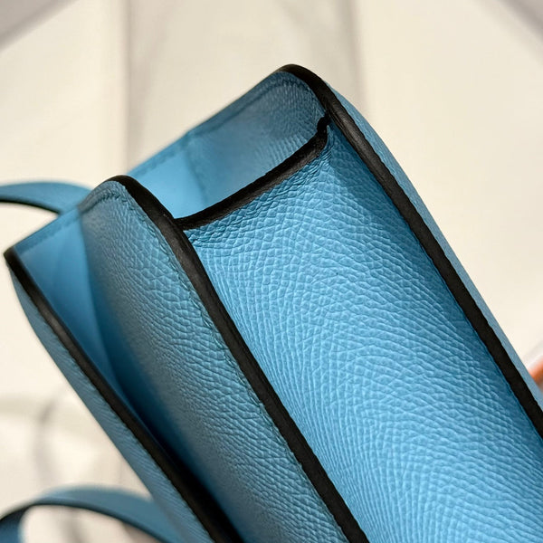 HM Constance Elan 24cm Bag Cloud Blue Epsom Leather Gold Hardware