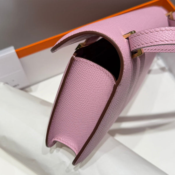 HM Constance Elan 24cm Bag Light Pink Epsom Leather Gold Hardware