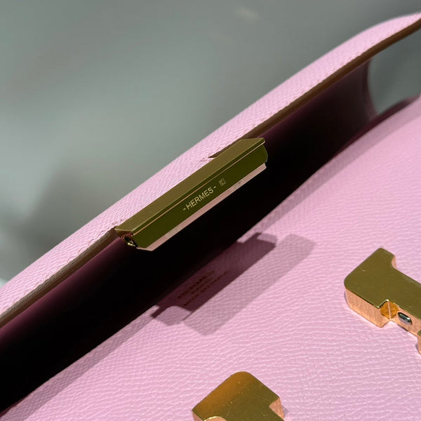 HM Constance Elan 24 Rosa tenue Epsom Oro Hardware 237348