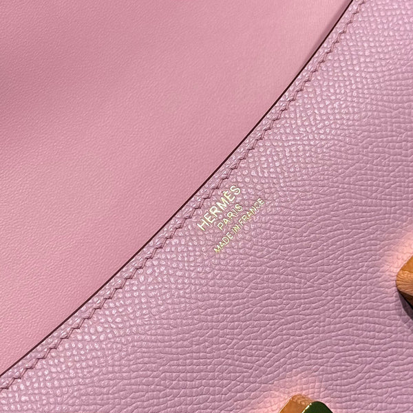 HM Constance Elan 24cm Bag Light Pink Epsom Leather Gold Hardware