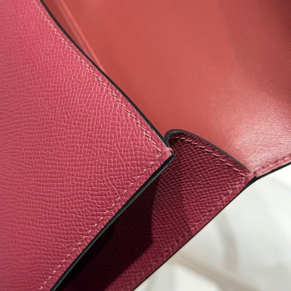 HM Constance Elan 24 Sangria Red Epsom Silver Hardware 237349