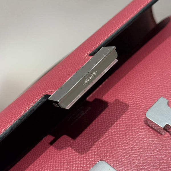 HM Constance Elan 24 Sangria Red Epsom Silver Hardware 237349