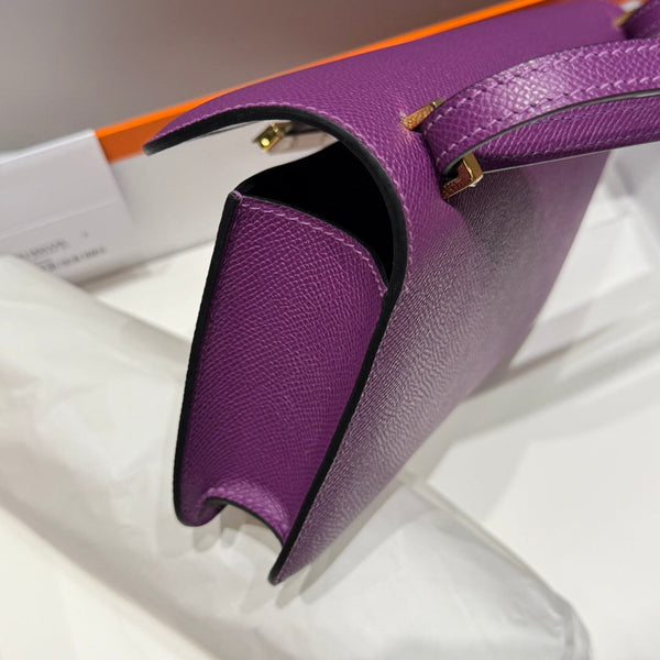 HM Constance Elan 24 Midnight Purple Epsom Gold Hardware 237344