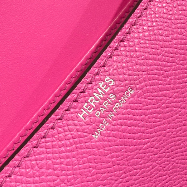 HM Constance Elan 24cm Bag Rose Tyrien Epsom Leather Silver Hardware