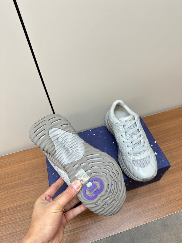 Sneakers in pelle GG Ripple Bianco Perla