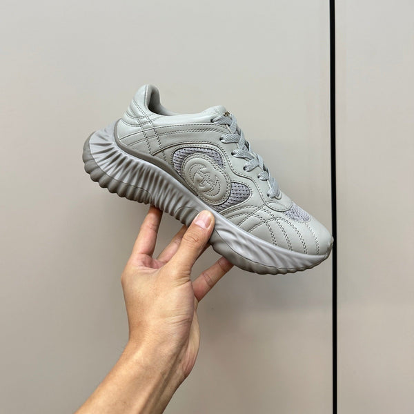 Sneakers in pelle GG Ripple Bianco Perla