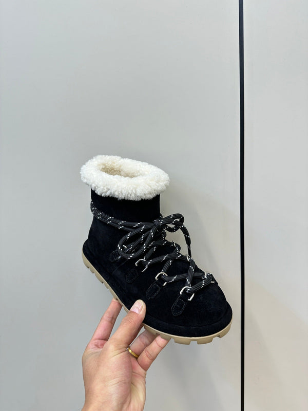 Miu Ankle Boots Black Suede