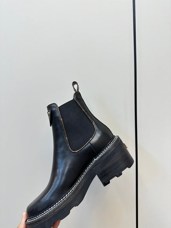 LV Beaubourg Ankle Boots Black Cowhide
