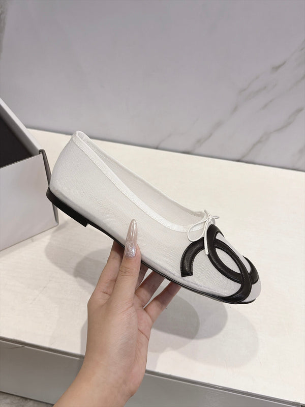 CC 26s Coco Beach Ballet Flats White Mesh 937755