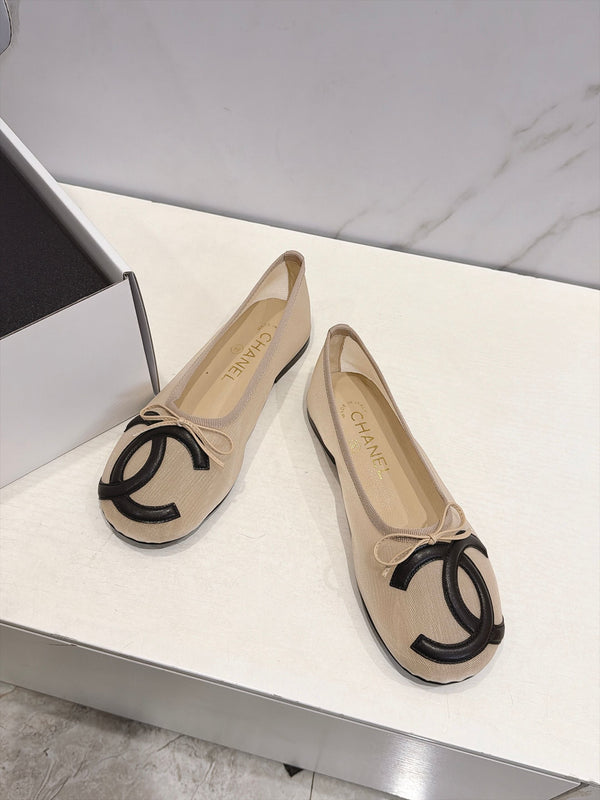 CC 26s Coco Beach Ballet Flats Beige Mesh 937756