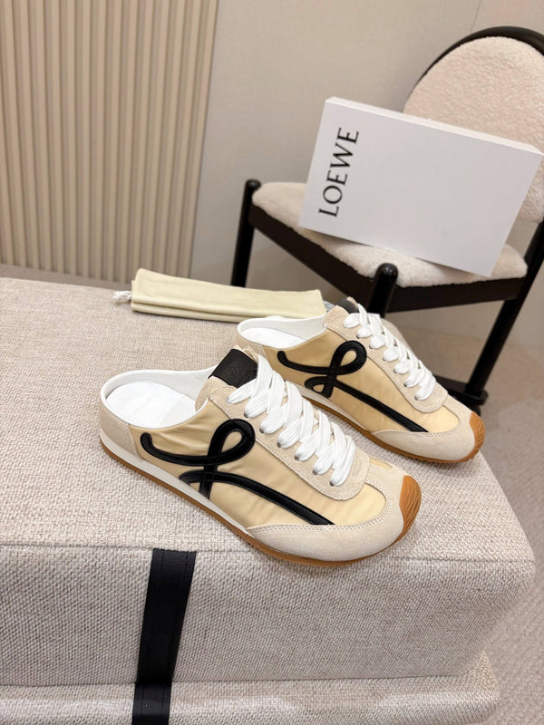Loe Ballet Runner Slip-On Khahi Beige Suede Nylon 833804
