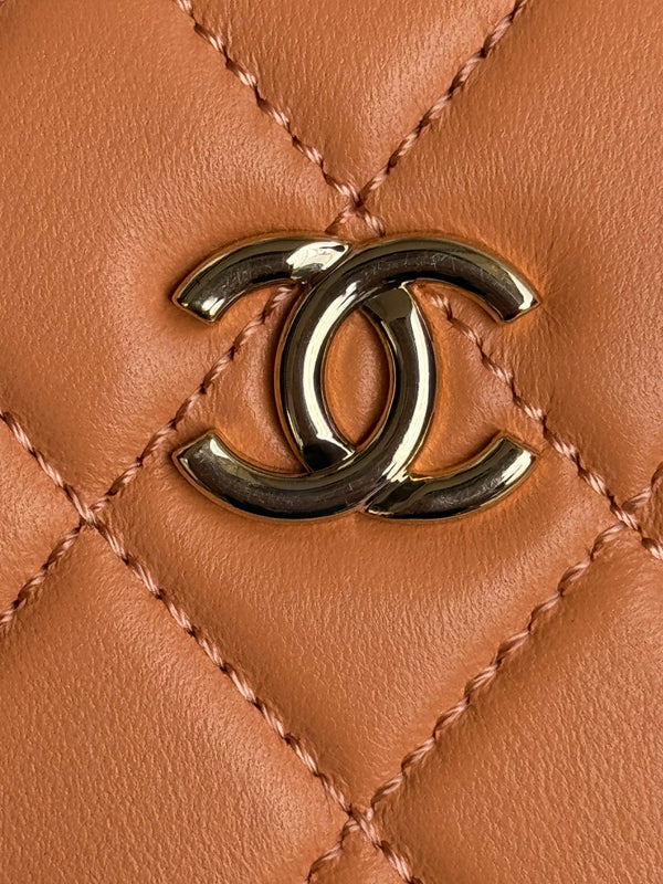 BORSA PICCOLA 18 IN PELLE DI AGNELLO CAROTA CON FERRAMENTA ORO