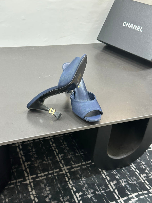 CC 26s Sandal Dark Blue Sheepskin Satin 832567