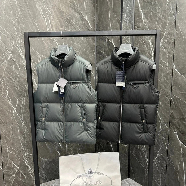 Prada 25 Vest Black And Grey Polyester 291392