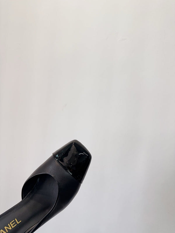Demi-bottes CC 26s en cuir verni noir 596642