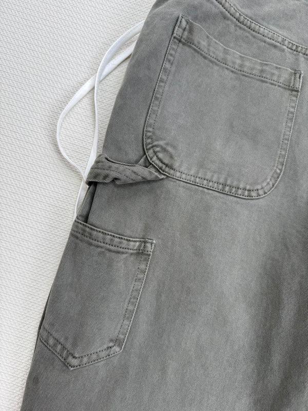 Miu Miu 25 Overalls Gray Green Cotton