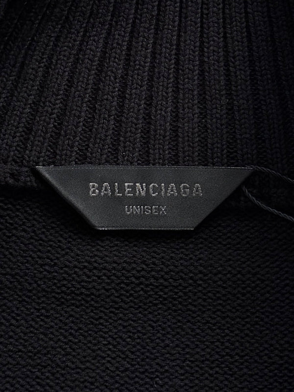 Balenciaga 25 Turtleneck Sweater Black Wool 0018
