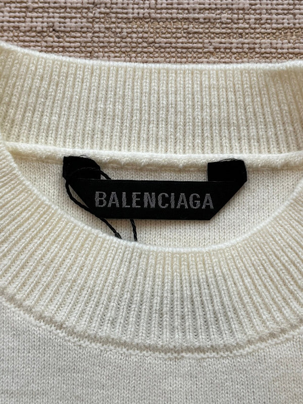 Maglione Balenciaga 25 Lana Bianca 0016