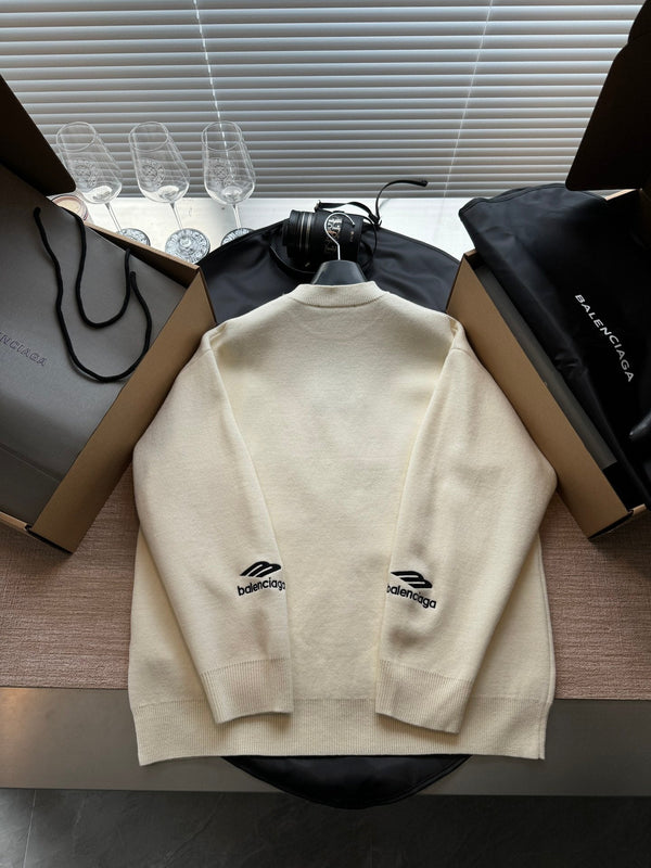 Maglione Balenciaga 25 Lana Bianca 0016