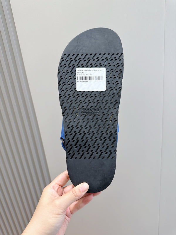 HM GENIUS SANDAL COBALT CALFSKIN