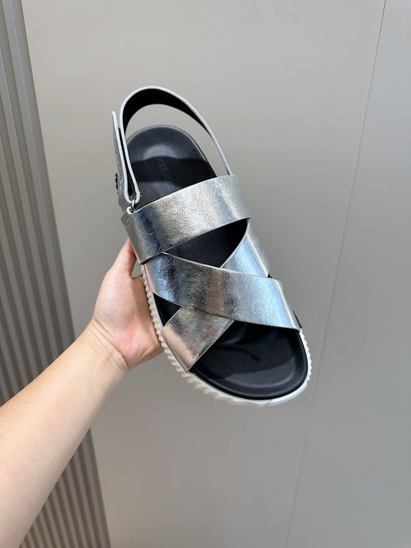 HM ELECTRIC SANDAL SILVER CALFSKIN