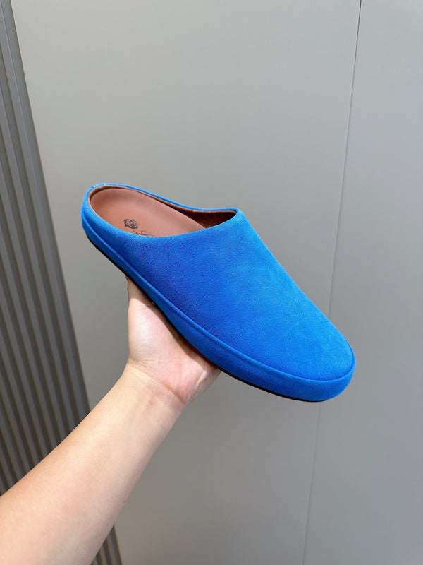 LP TOMORI SABOT MULES LAPIS SUEDE