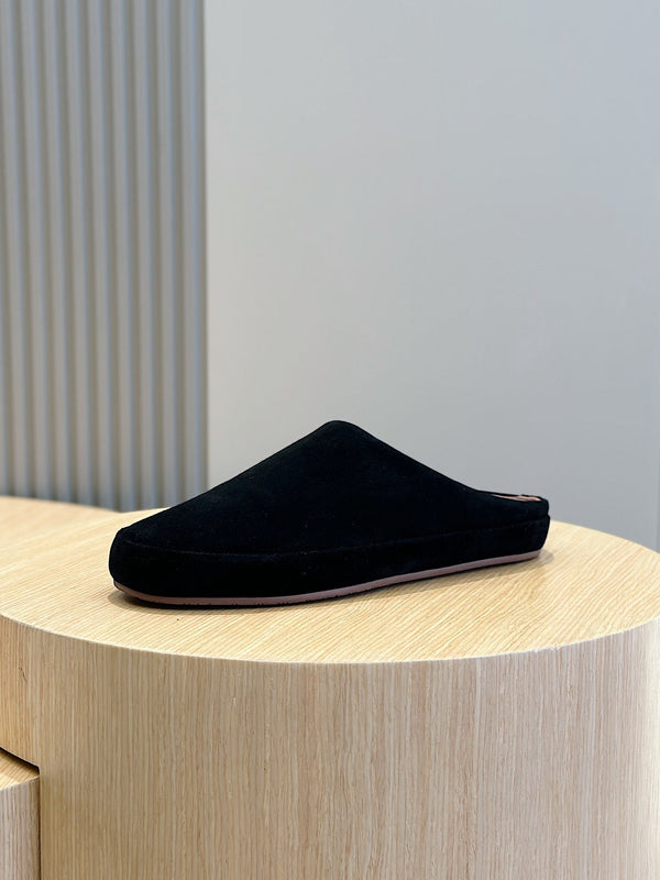 LP TOMORI SABOT MULES BLACK SUEDE