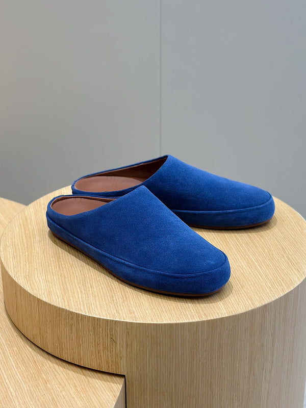 LP TOMORI SABOT MULES COBALT SUEDE